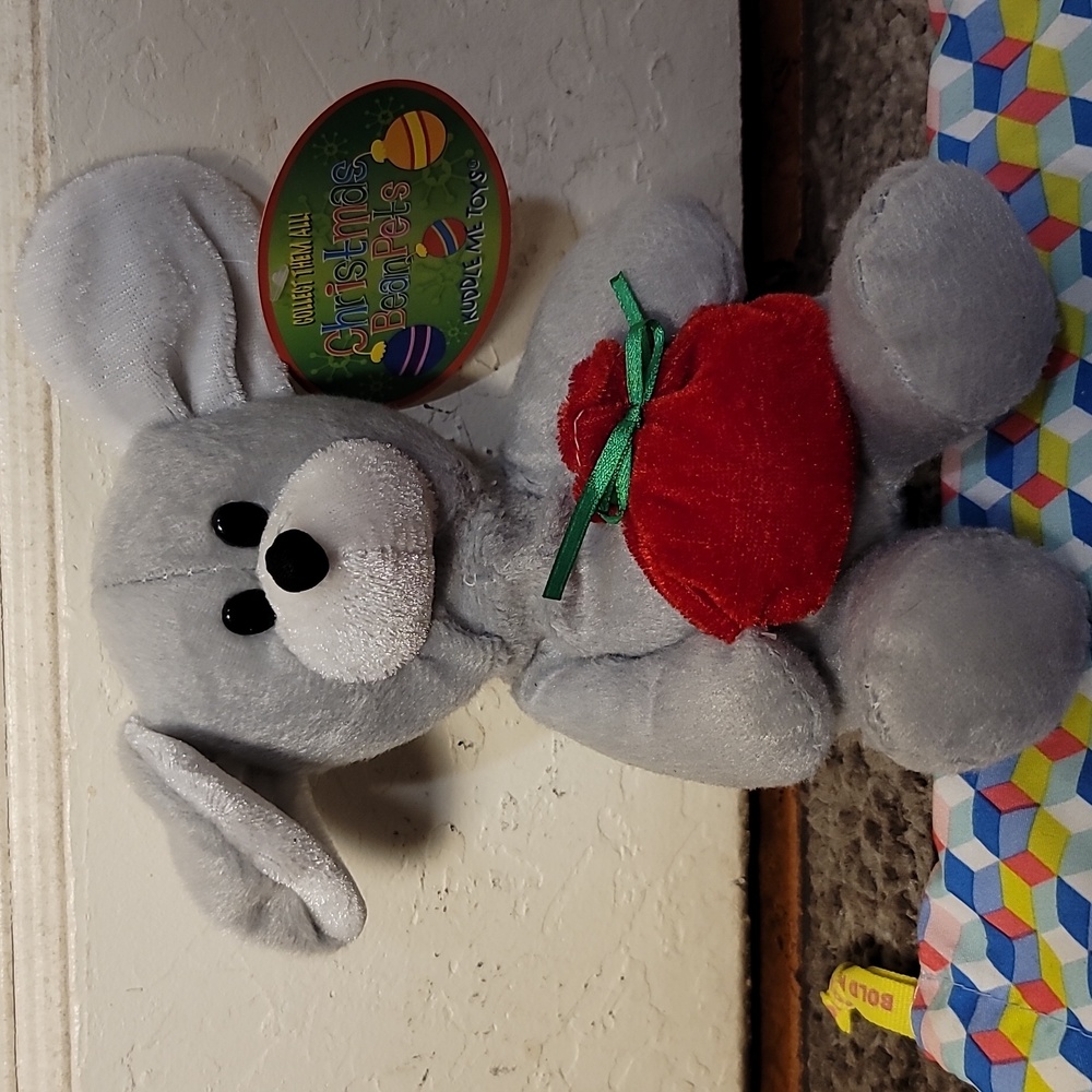 Christmas mouse stuffed animal decoration, NWT